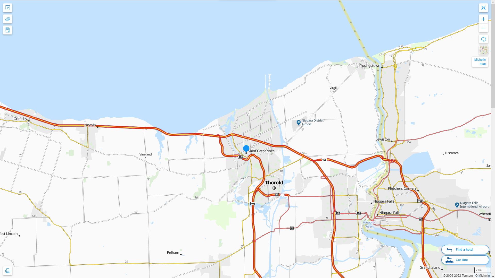 St. Catharines Canada Autoroute et carte routiere